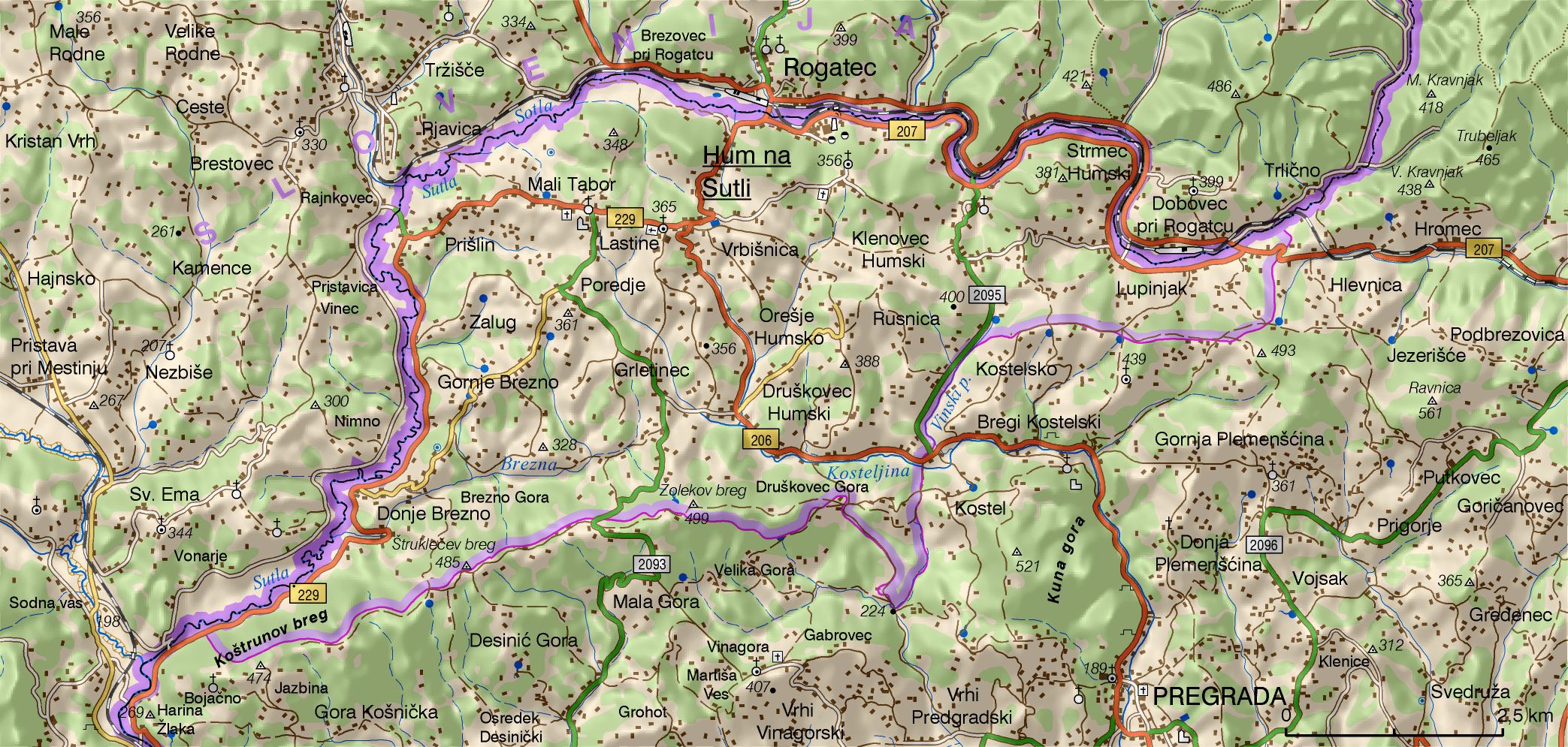 Hum na Sutli (područje Općine)